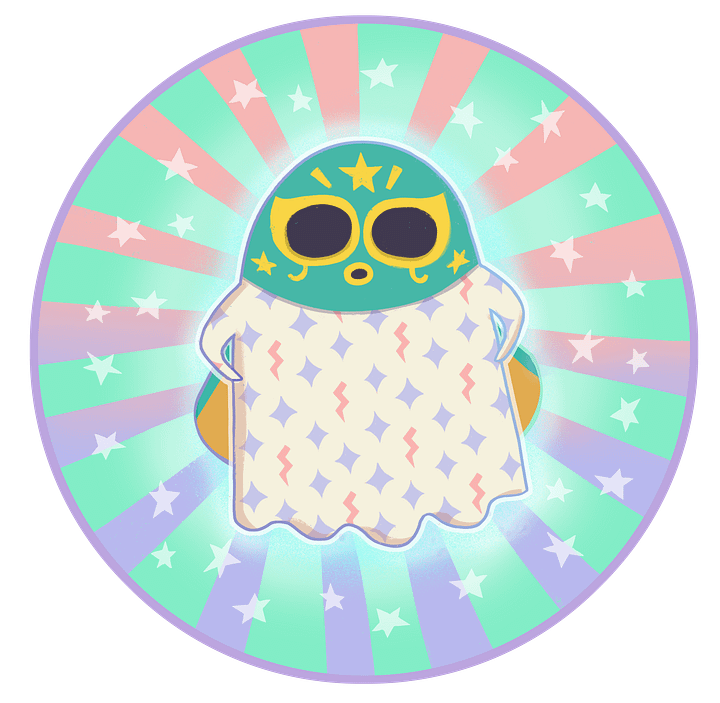 Pastel Little Ghost Luchador - T-Shirt product image (2)
