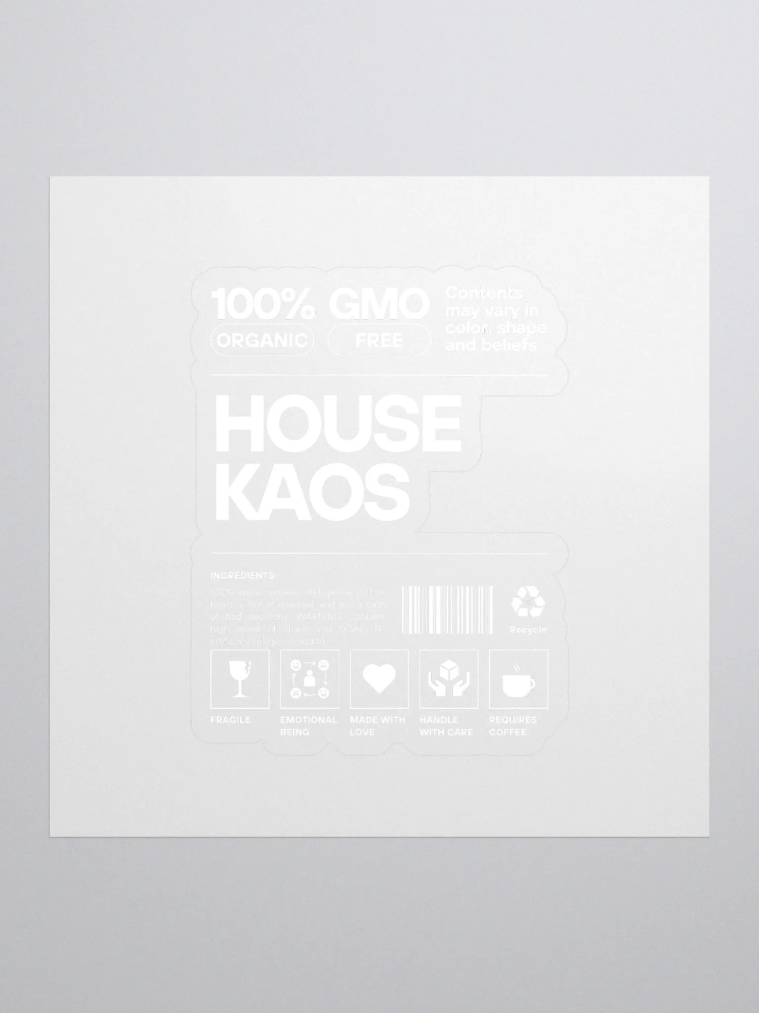 Organic House Kaos Stickers product image (1)