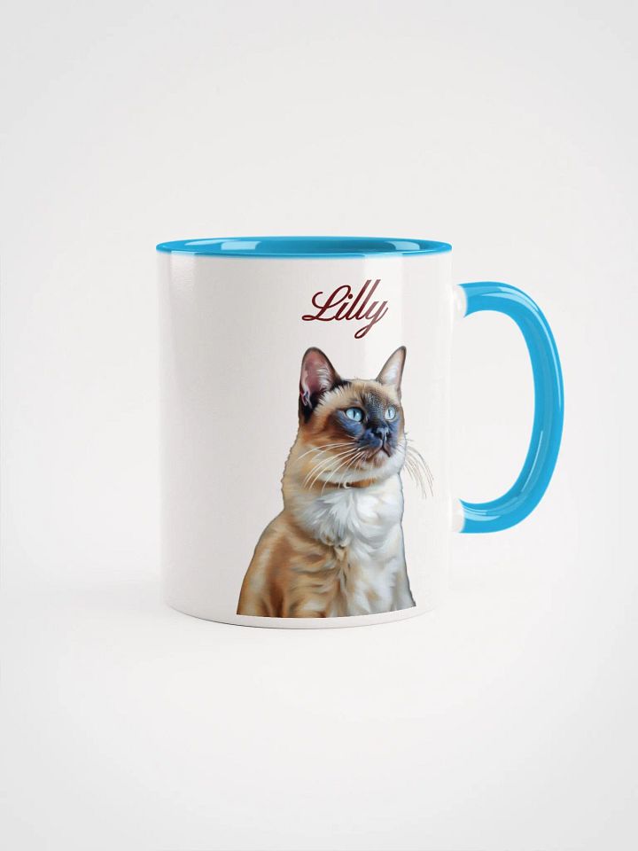YOUR SIAMESE! / BICOLOR MUG WITH PERSONALIZED NAME / DIGITAL ART product image (2)