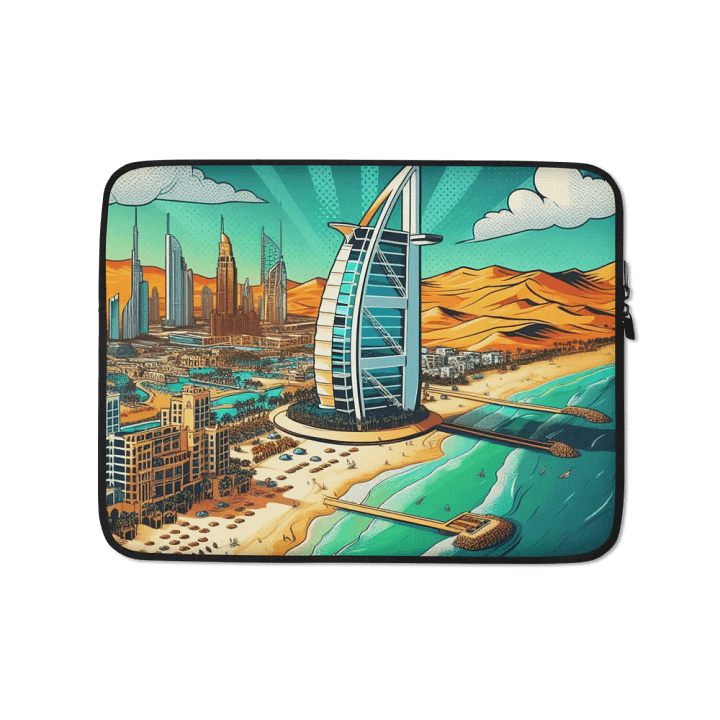 Sail City Laptop Sleeve | Ai Design Dubai city product image (1)
