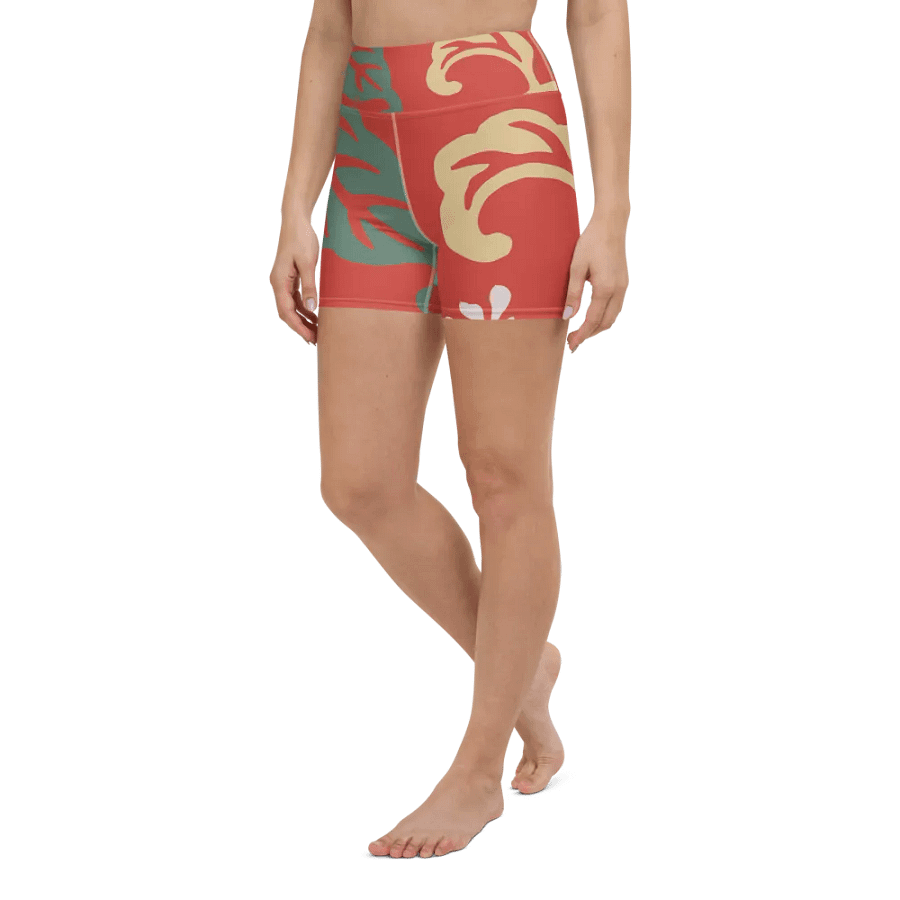 Japanese Vintage Floral Yoga Shorts product image (5)