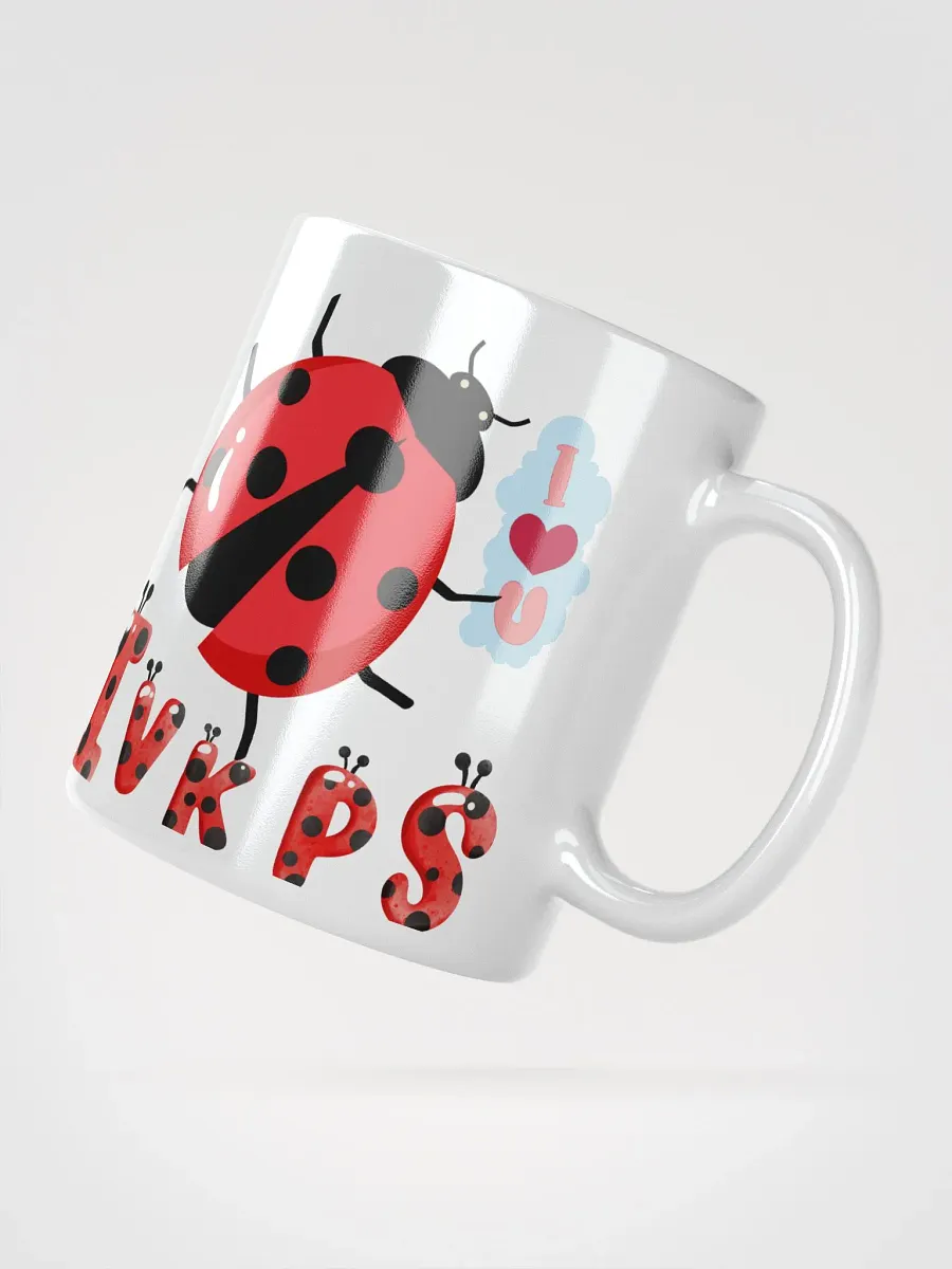 White Glossy Mug Ladybug product image (2)