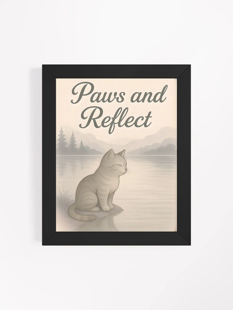 Paws and Reflect Framed Motivational Cat Poster product image (52)