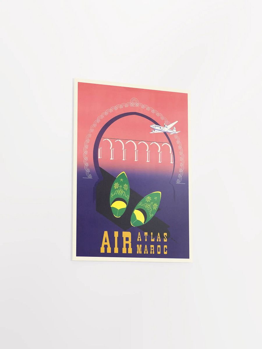 Morocco, Air Atlas, 1950s — retro travel poster, vintage travel print product image (9)