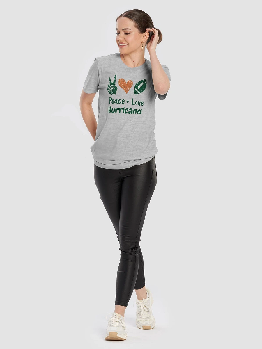 Peace, Love, Miami Hurricanes : Bella+Canvas Tee product image (10)