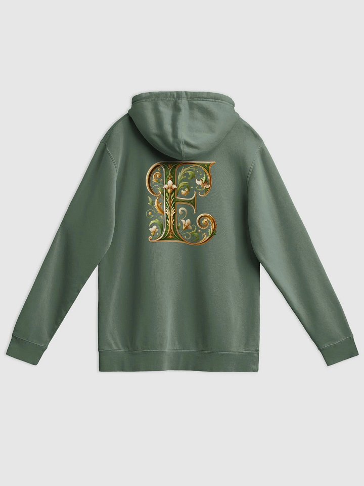 Floral E Illuminated Manuscript Vintage Hoodie product image (2)