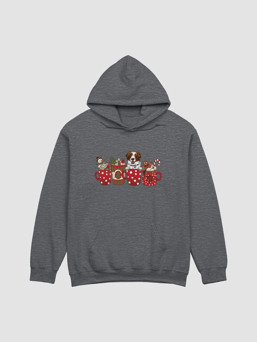 Cute Australian Shepherd(Red Tricolor) in a Christmas Cup Hooded Sweatshirt | Funny Christmas Aussie Pup in a Cup product image (4)