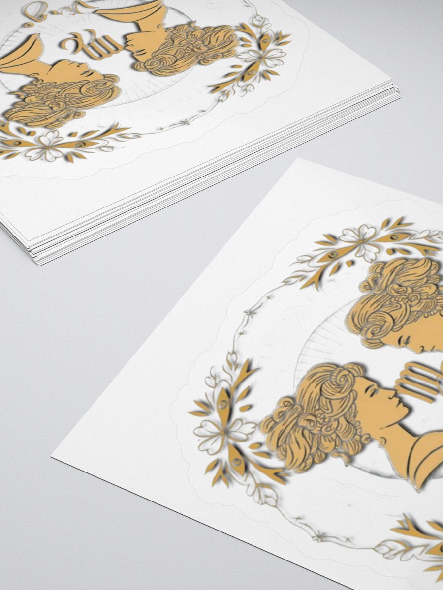 Virgo Zodiac Sticker - Elegant Female Profiles - Vinyl product image (11)