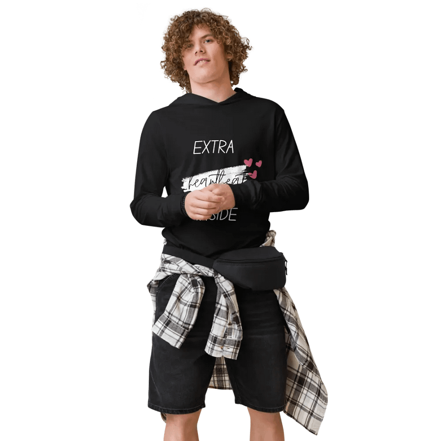 Extra Heartbeat Unisex Hooded Tee product image (7)