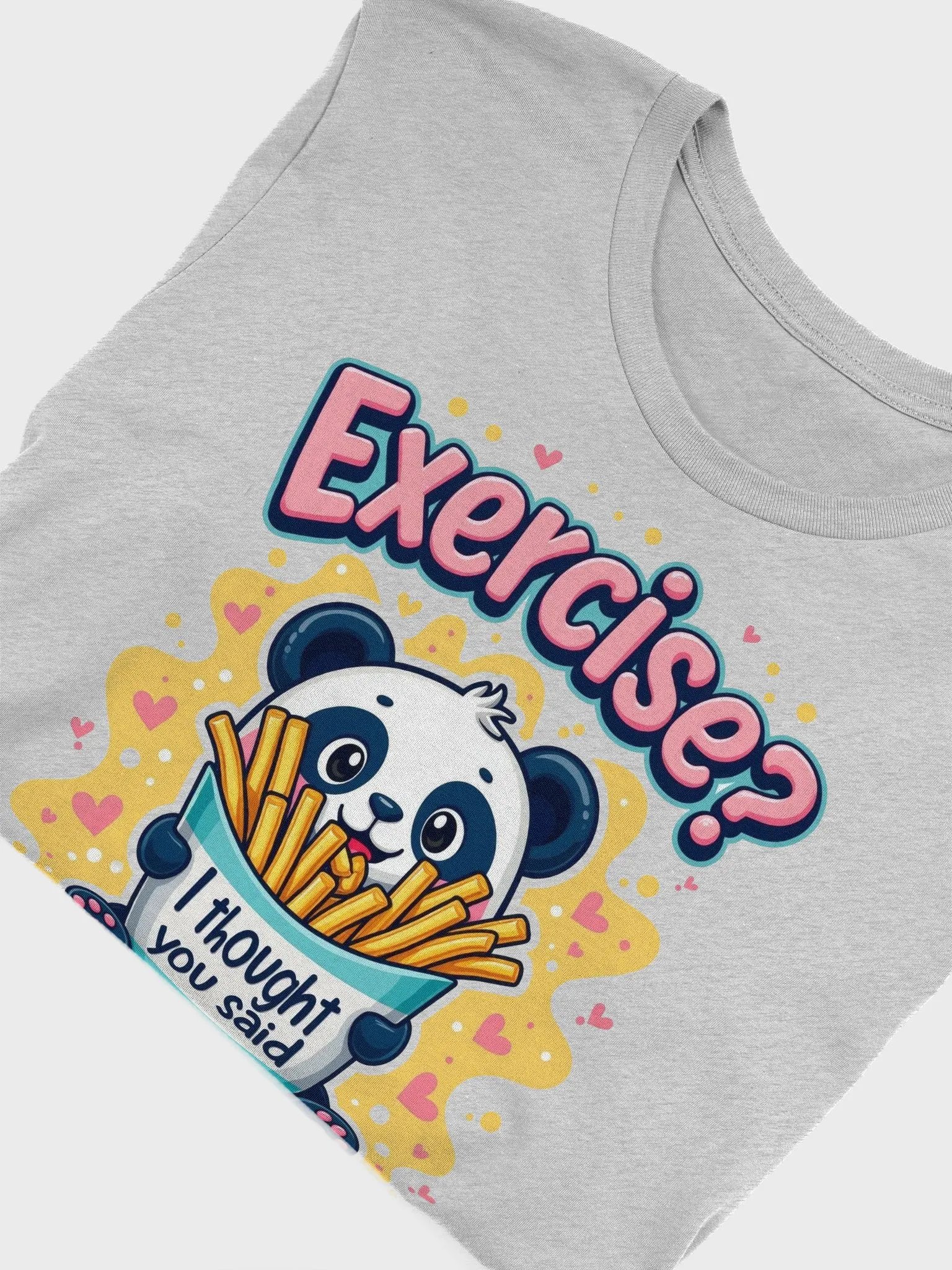 Panda Exercise Extra Fries T-Shirt product image (51)