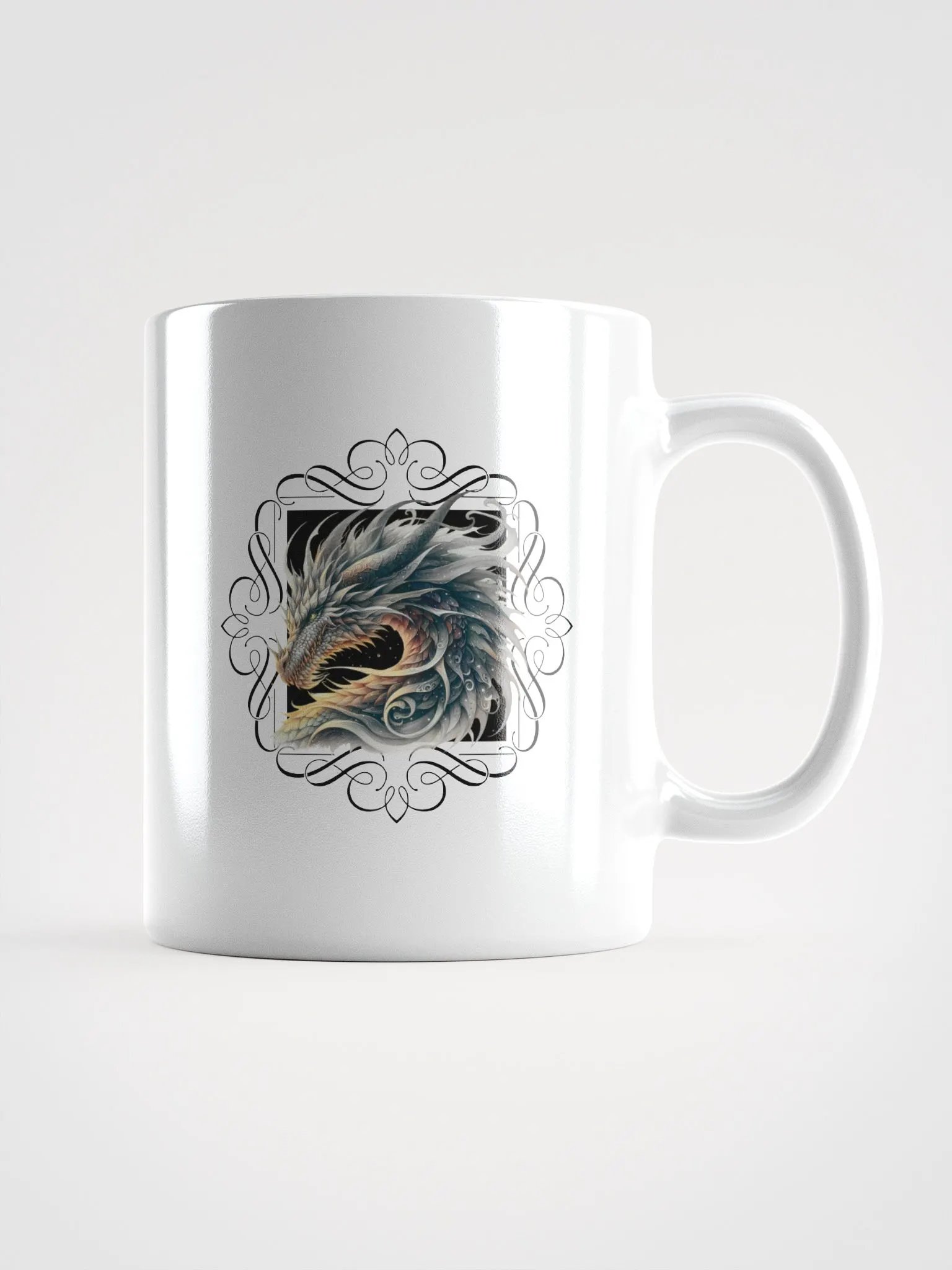 Gold and Silver Dragon Mug product image (8)