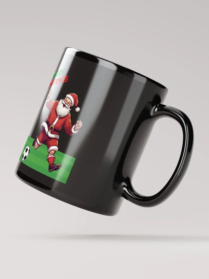 FootBalling (Soccer) Santa Christmas Black Mug product image (4)
