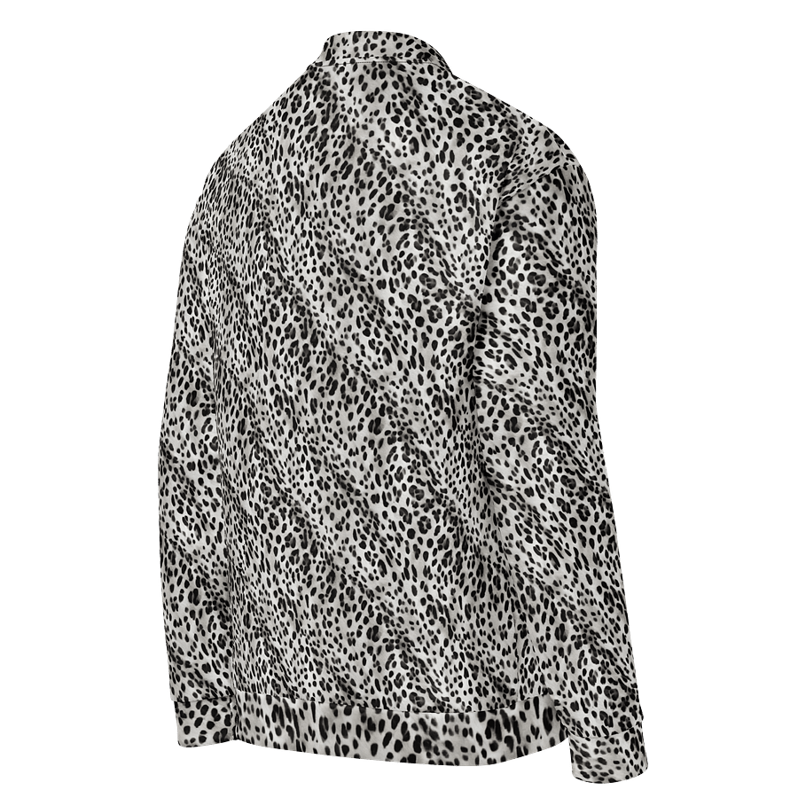 Grey Leopard Bomber Jacket product image (4)