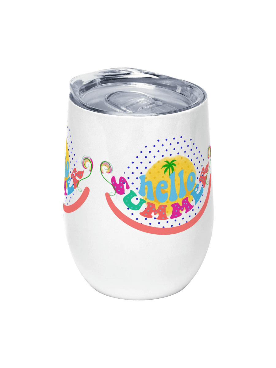 Hello summer Wine Tumbler gift for summer fun moms dads sons friends colleagues product image (5)