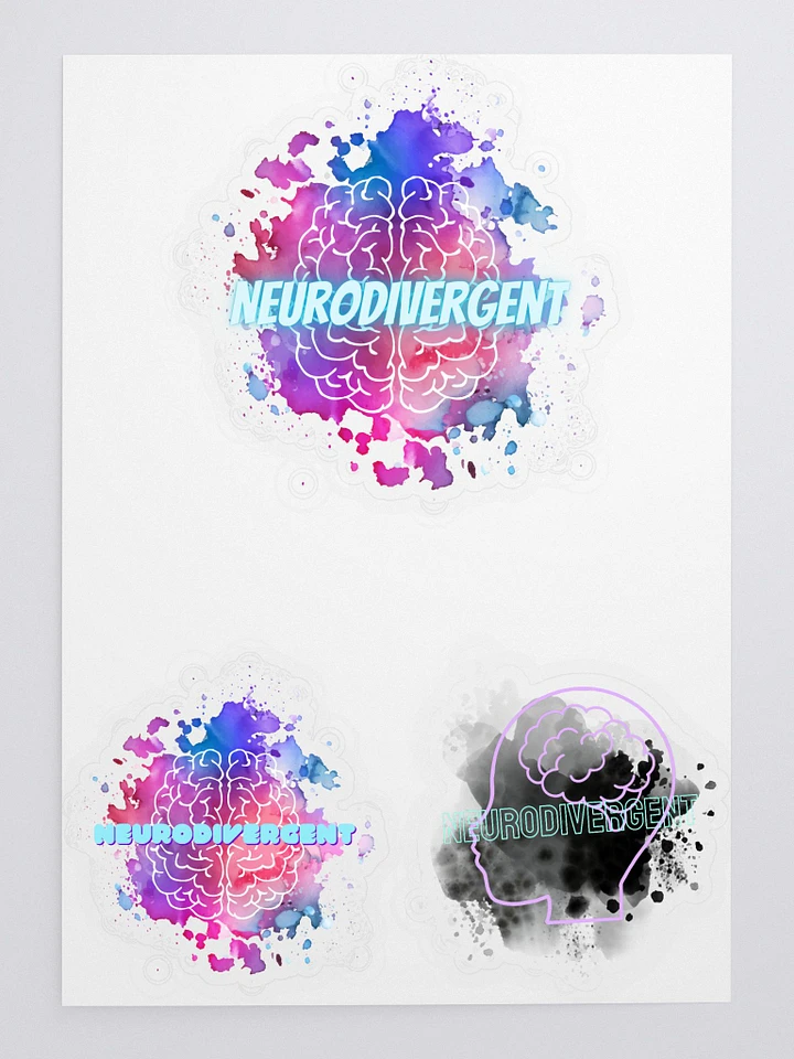 NeuroDivergent Pride Kiss Cut Sticker Sheet product image (1)