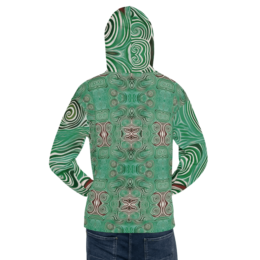 Funky Cool Green Liquid Tie-Dye Hoodie product image (6)