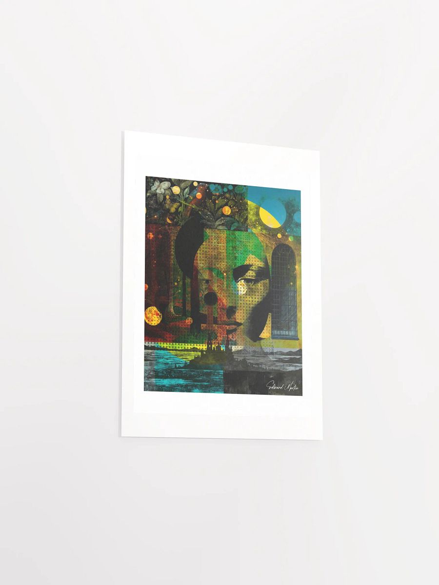 'Island Sanctuary' by Edward Martin- Mixed Media Collage-Celestial Muse Matte Poster product image (4)