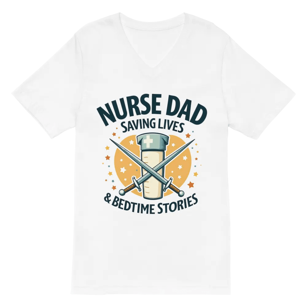 Nurse, Dad, Saving Lives, & bedtime stories T-shirt product image (2)