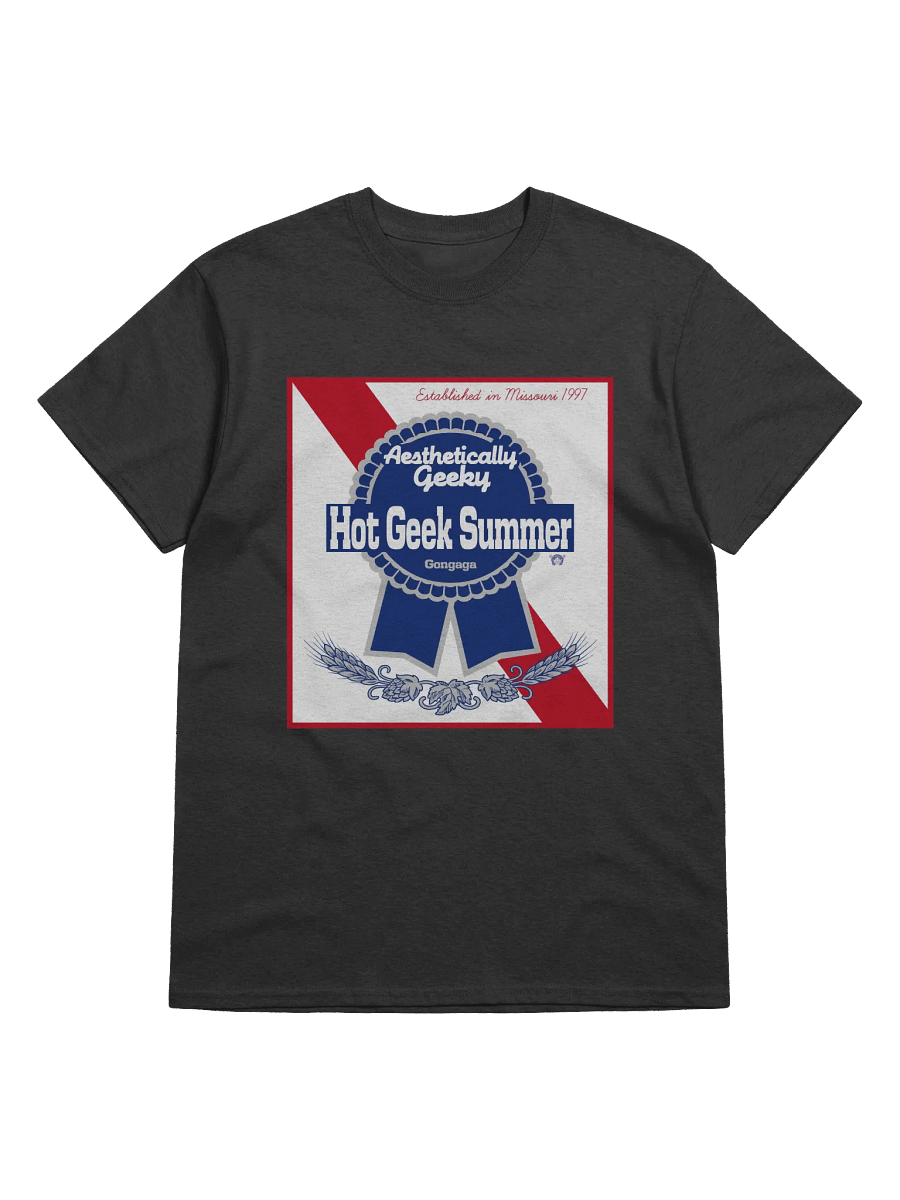 Aesthetically Geeky Hot Geek Summer Pabst Blue Ribbon Parody T-Shirt product image (3)