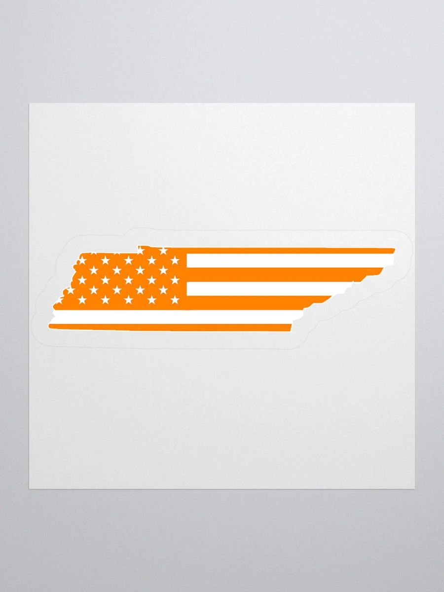 Orange Tennessee State American Flag Sticker product image (9)