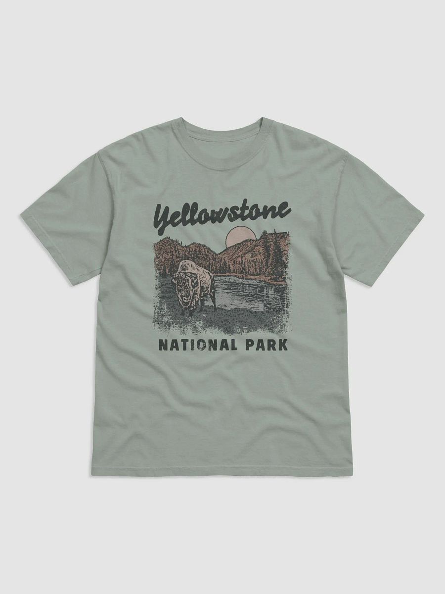 Bison in Yellowstone National Park, Wyoming Tee | Retro-Style Western T-Shirt for Travel and Road Trips product image (2)