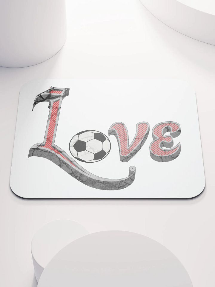 Love Soccer Grunge Mouse Pad product image (2)