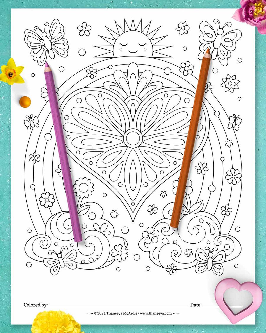 Heart Coloring Pages product image (6)