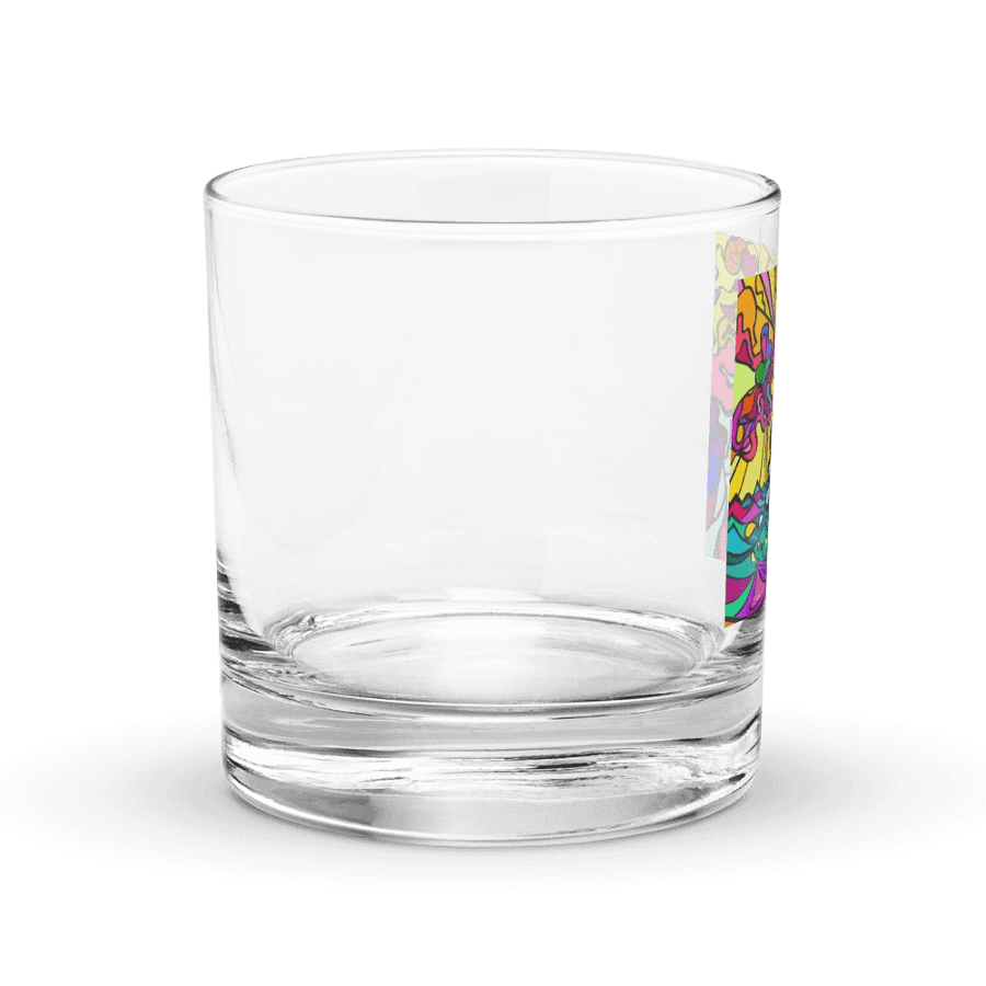 Vibrant Swirls Rocks Glass - Wave at Sunset product image (3)
