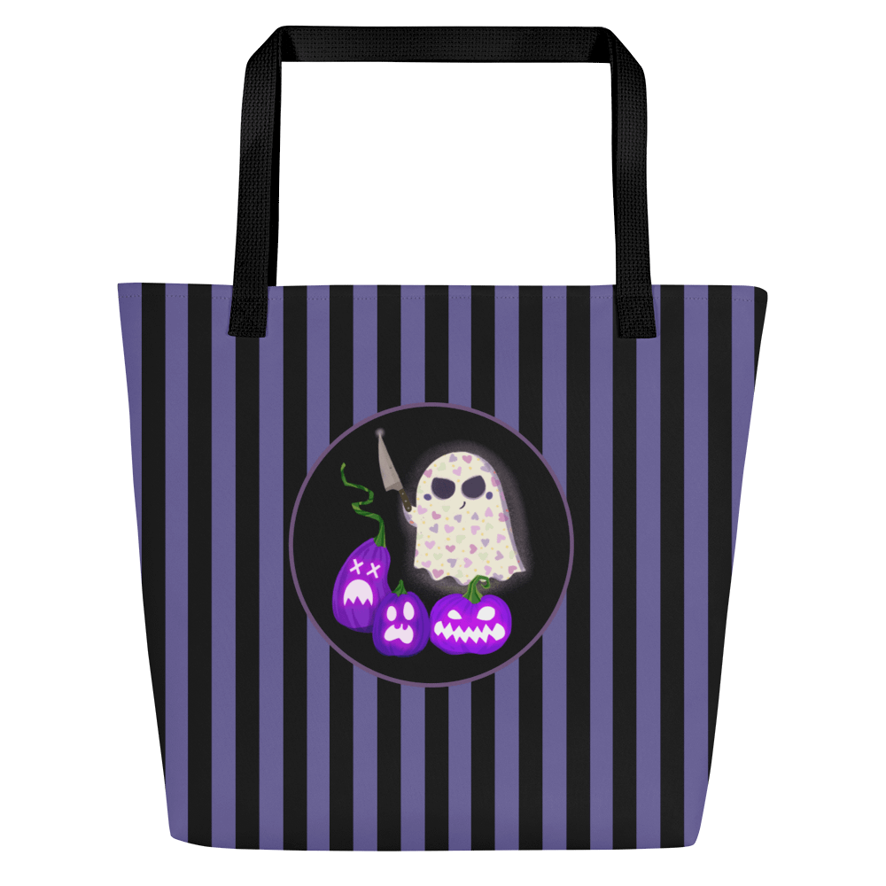 Little Ghost Spider Pet - Striped Tote Bag product image (3)