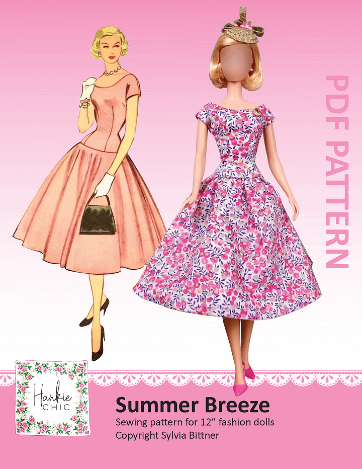 Summer Breeze sewing pattern for 12" fashion dolls product image (1)