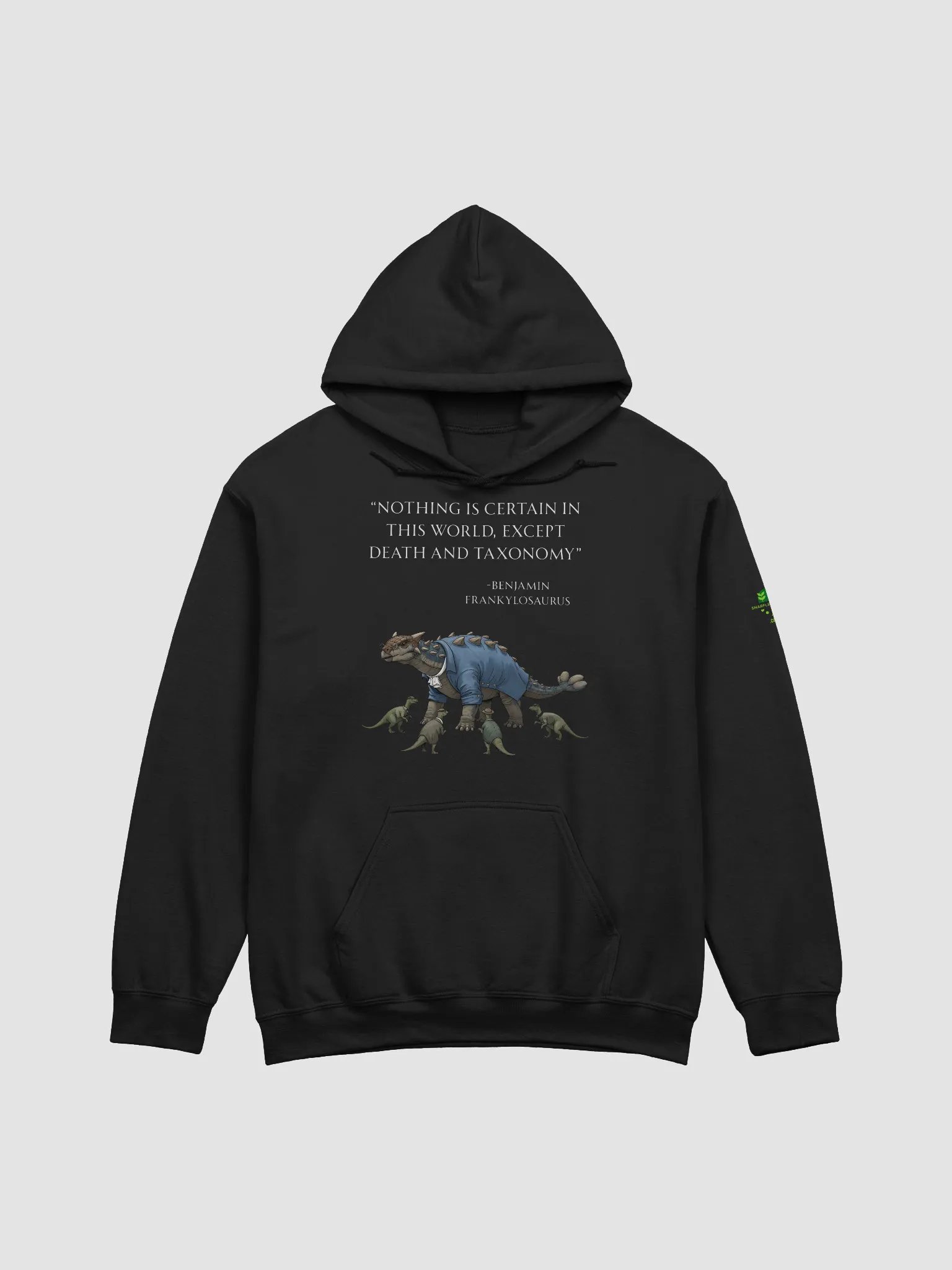 Benjamin Frankylosaurus - Death and Taxonomy Funny Historical Dino Hoodie product image (1)