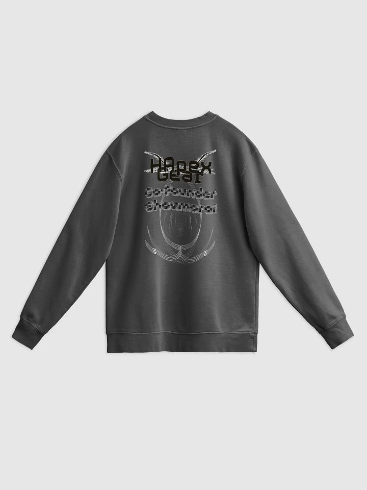 Unisex Midweight Pigment Dyed Sweatshirt - Co Founder Shaumarai - Black HApex Gear Black Logo product image (2)