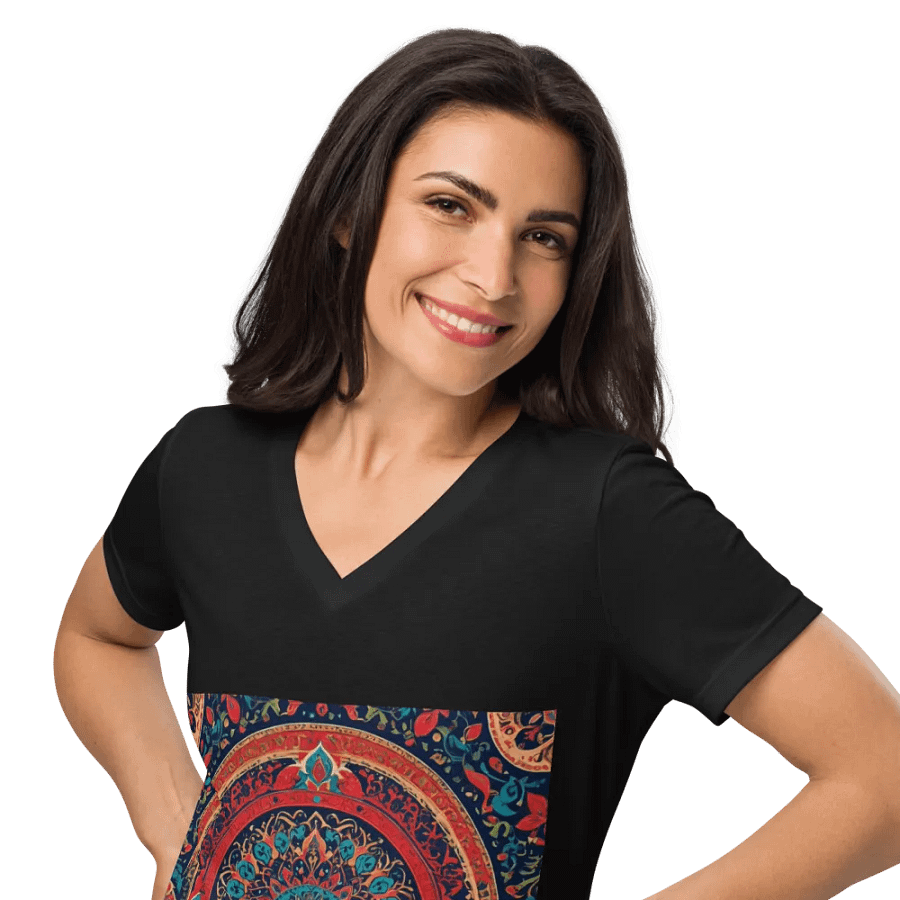 T-Shirt with Persian Carpet Design Mix of Beautiful Colors product image (10)