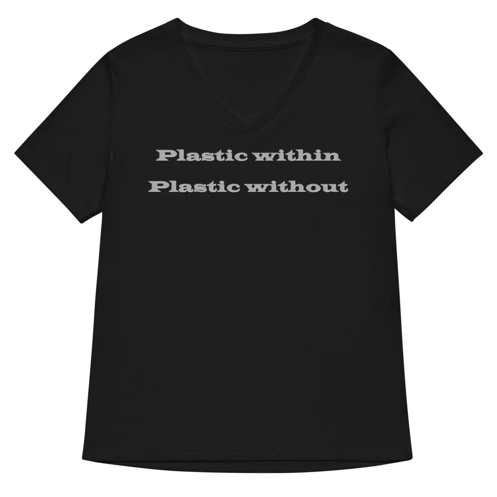 Plastic within Plastic with out Women's V-Neck T-Shirt product image (6)