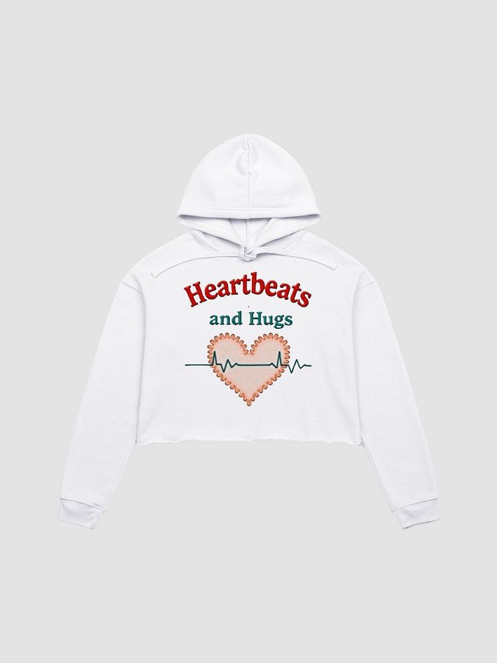 Heartbeats and Hugs Crop Hoodie product image (4)