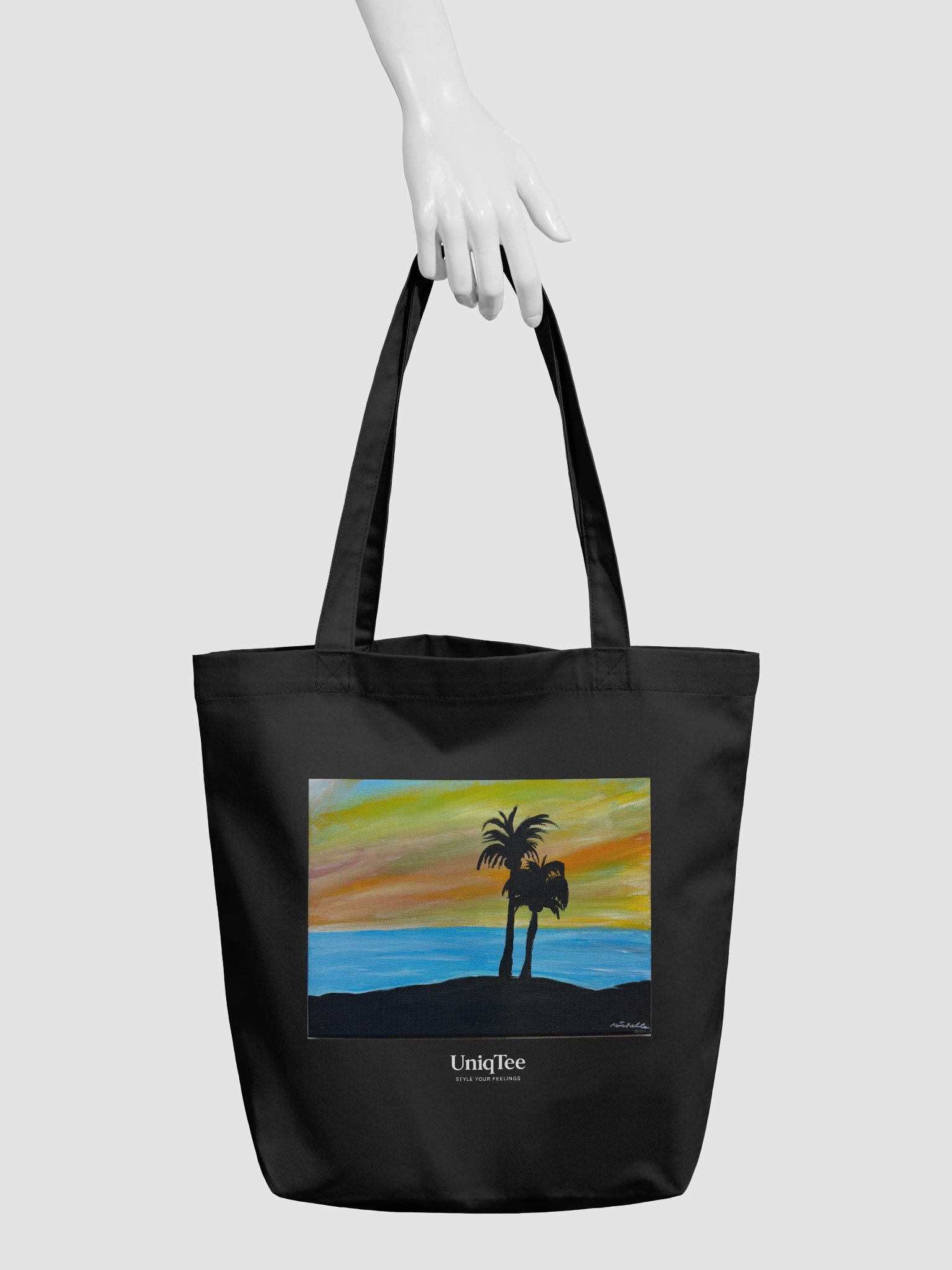 Serenity Sunset Tote by Artist Michelle N (Black) product image (3)