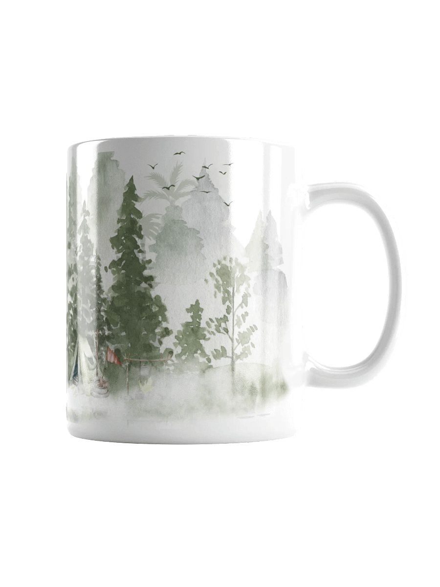 Mountain,Lake And Trees Mug Rustic Cabin For Outdoor Designs Rustic Cabin Ceramic 15oz Cabin Gifts CupAccent Coffee Mug product image (1)