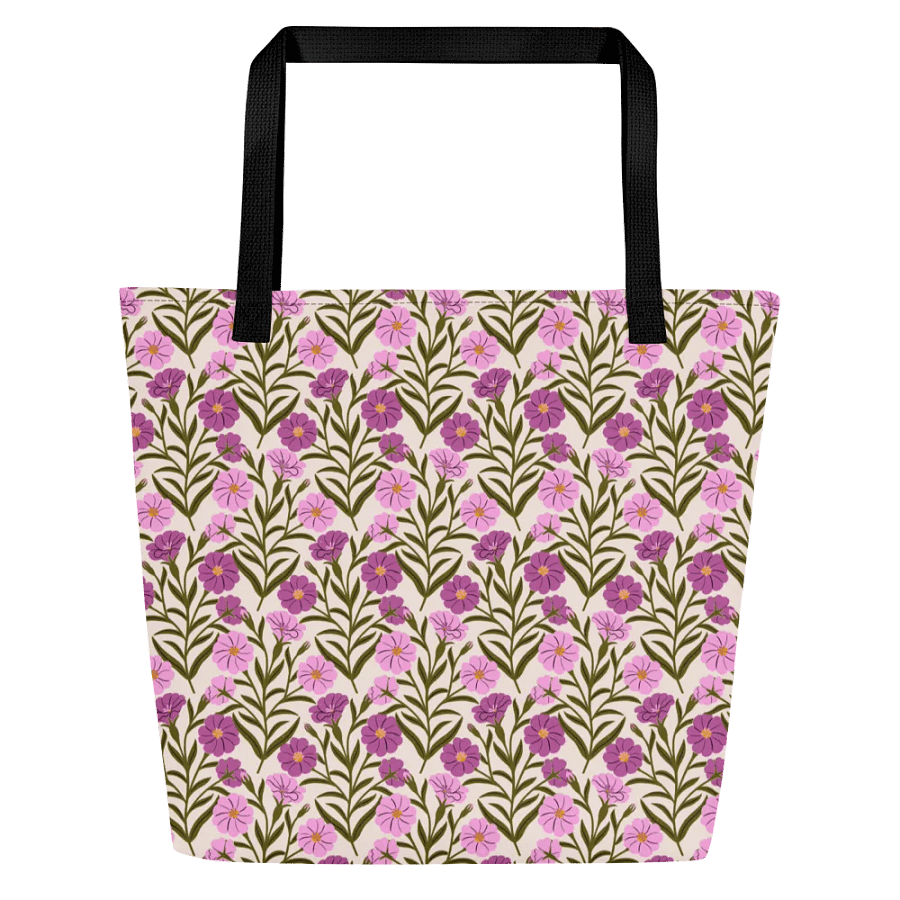 Corncockle Bouquet - Pink and Green - Tote Bag product image (3)