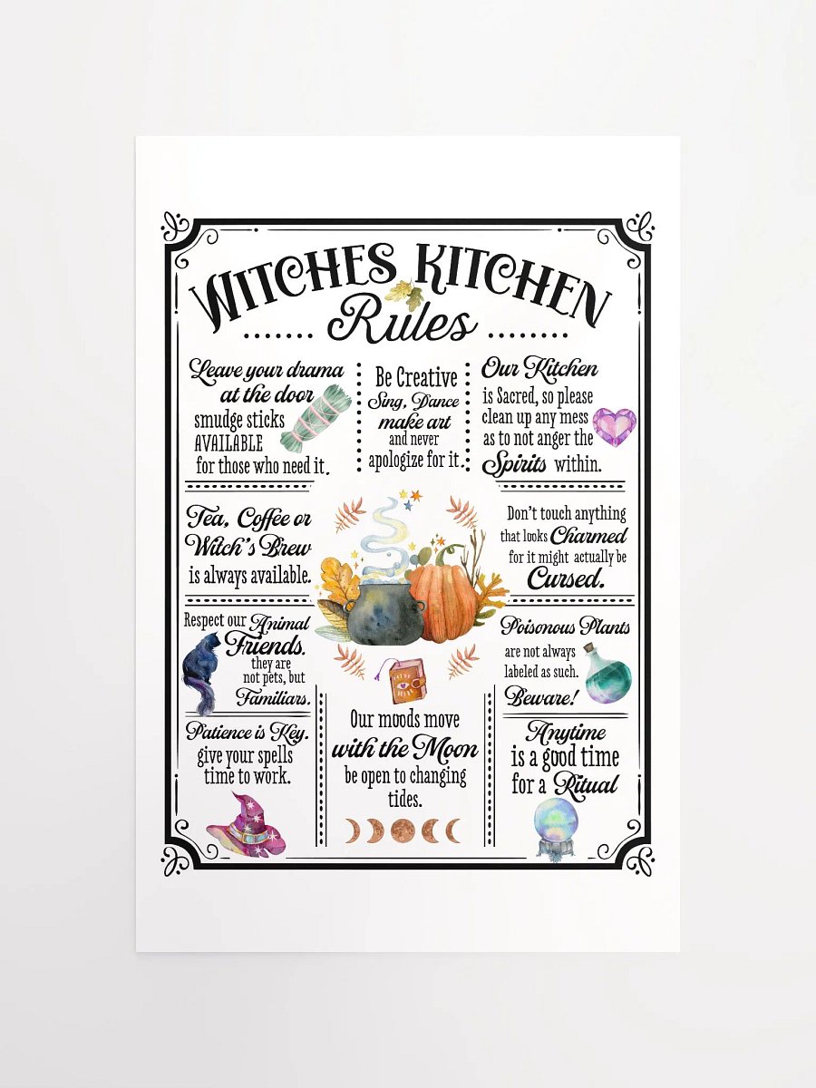 Witches Kitchen Rules POSTER - Witchy, Kitchen Witch, Magic Kitchen Gift product image (11)