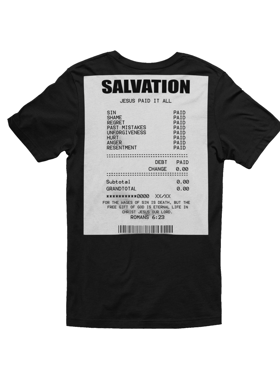 Salvation Receipt T-Shirt product image (2)