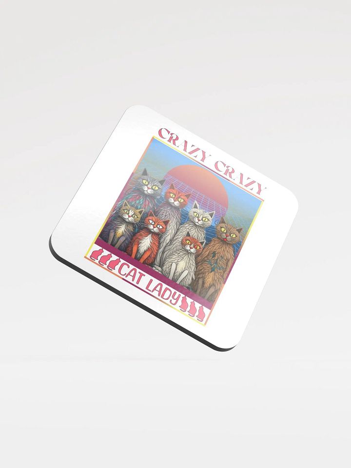 Crazy Crazy Cat Lady Sunset Coaster Set product image (1)
