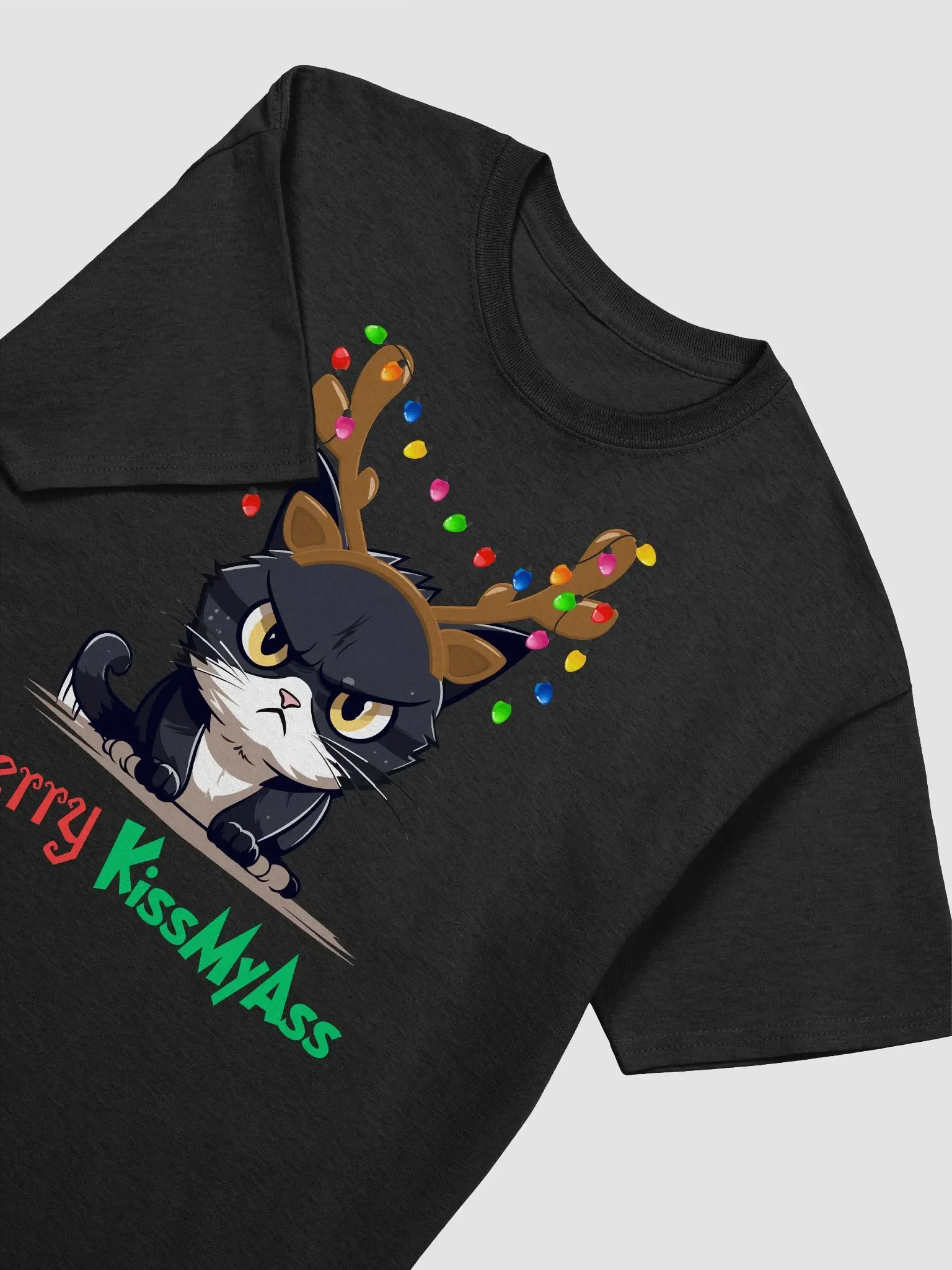 Merry KissMyAss - Funny Christmas Shirt - Cat product image (2)
