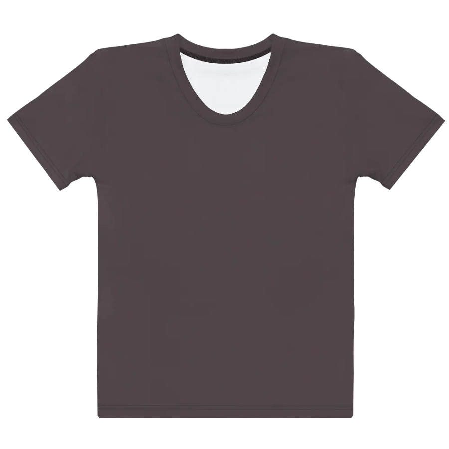 Plain Dark Brown True Summer Women's Crewneck Polyester Heavyweight Premium T-Shirt by Treasure Pie product image (10)