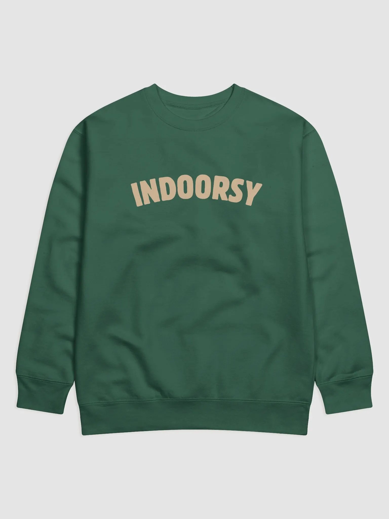 Indoorsy Sweatshirt (Tan Text) product image (1)