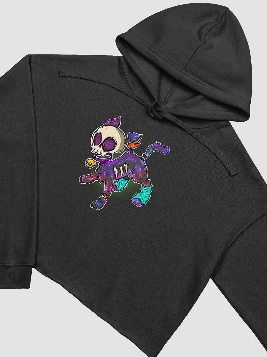 Skull Cat Cropped Hoodie (Front Design) product image (3)