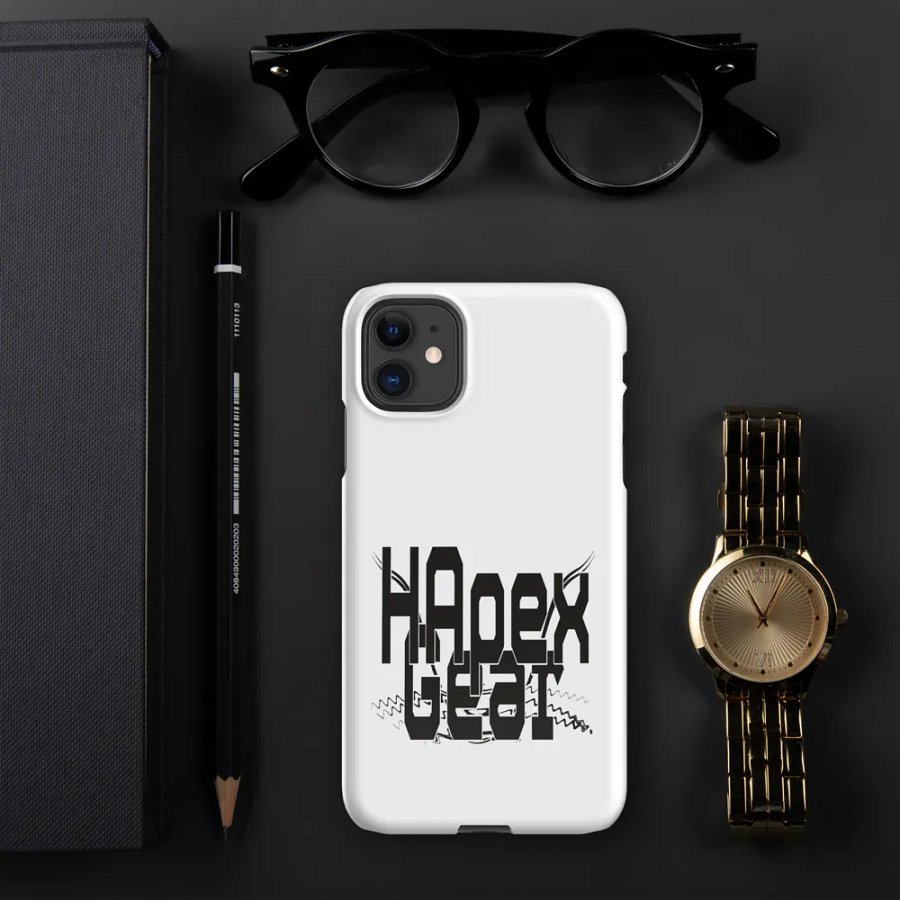 Black HApex Gear Black Logo - White- Snap Case for iPhone® product image (4)
