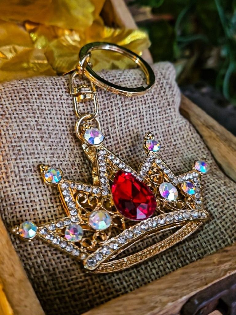 The Armored Kingdom Ruby Red Crown Keychain product image (2)