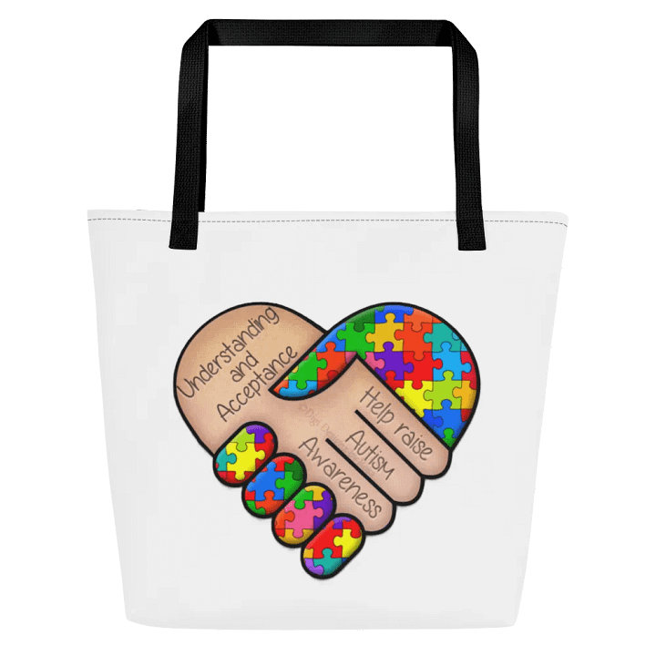 Autism Awareness Large Tote Bag with Pocket product image (1)