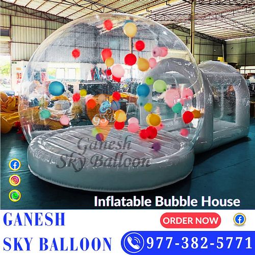 Bubble House 

Bubble Tent
Inflatable Bubble Tent
Transparent Bubble Tent by Ganesh Sky Balloon.

Order now- 9773835771