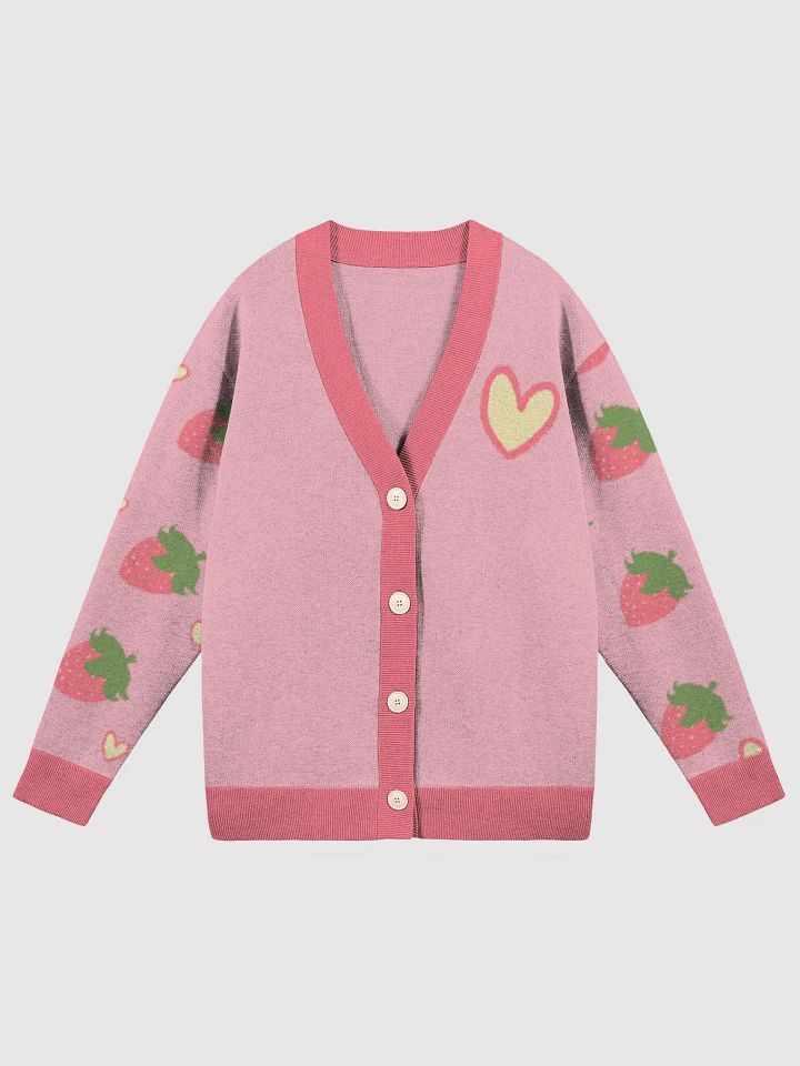Cozy strawberry cardigan product image (1)